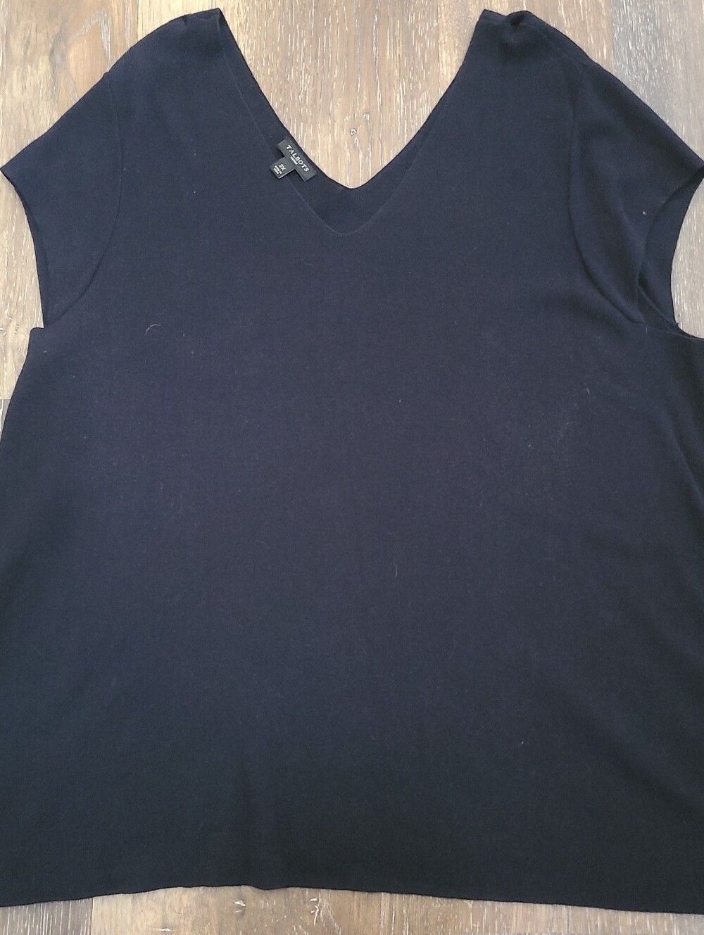 Talbots V-neck Capped Sleeve Sweater Womens 2x